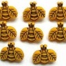 Пуговица - Пчелка маленькая. Цвет желтый