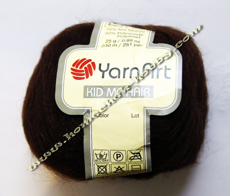 Yarn Art Kid Mohair (Ярн Арт Кид мохер) 09 коричневый
