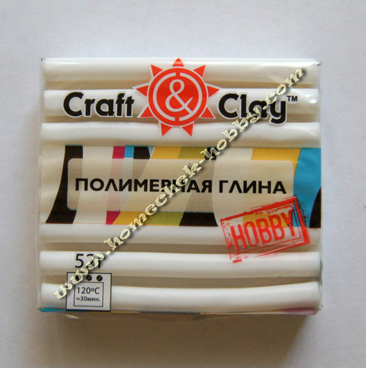 Полимерная глина Craft and Clay флуоресцентная 52г