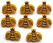 Пуговица - Пчелка маленькая. Цвет желтый