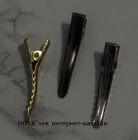 Заготовка для заколки для волос Zlatka "крокодильчик" 3.4см под серебро