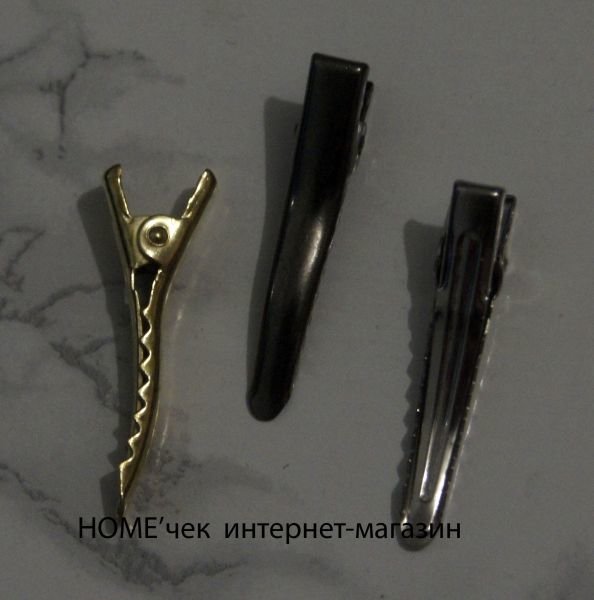 Заготовка для заколки для волос Zlatka "крокодильчик" 3.4см под черный никель