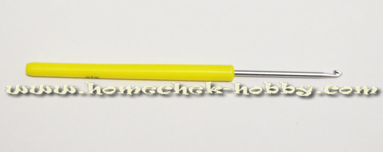 Крючок вязальный с ручкой алюминиевый 13см