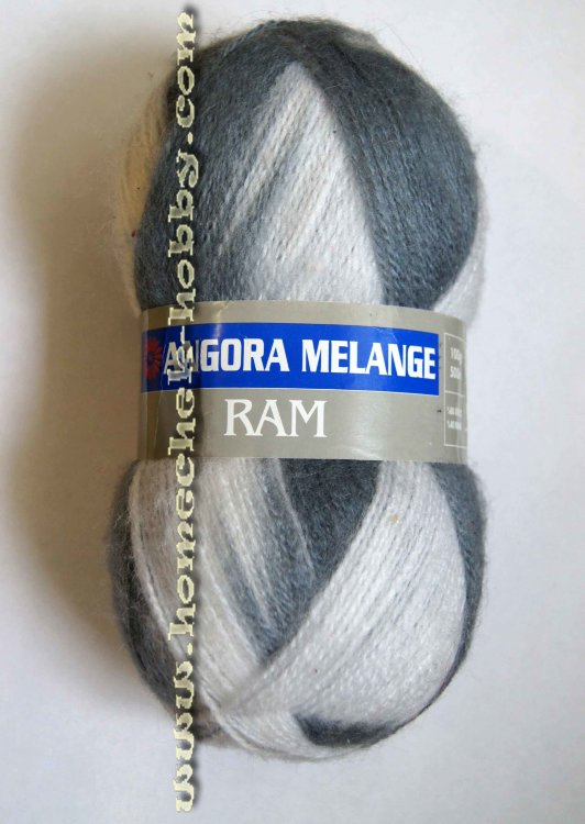 Yarn Art Angora Melang RAM (Ярн Арт Ангора меланж РАМ) 716 бело-серый меланж