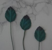 Лист розы на стебле зеленый 20мм букет 10 штук