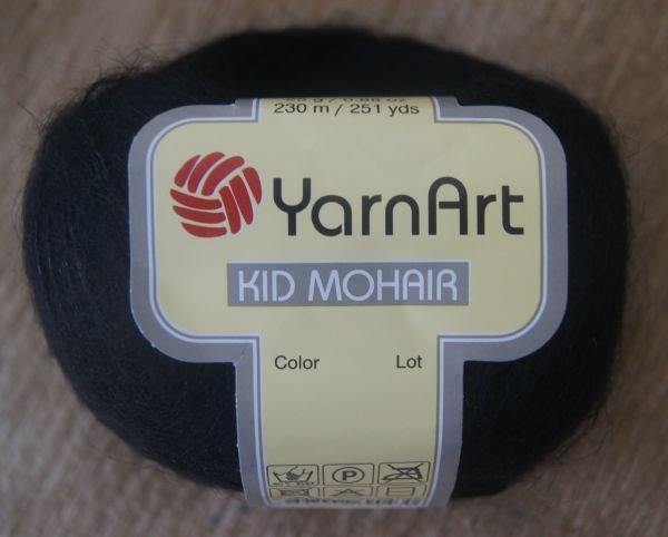 Yarn Art Kid Mohair 02 черный