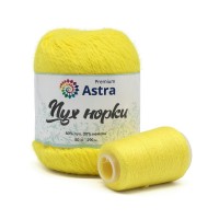 Astra Premium Пух норки с дополнительной нитью 027 лимонный