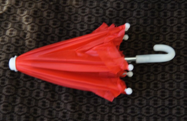 Зонтик металлический большой однотонный красный