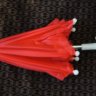 Зонтик металлический большой однотонный красный