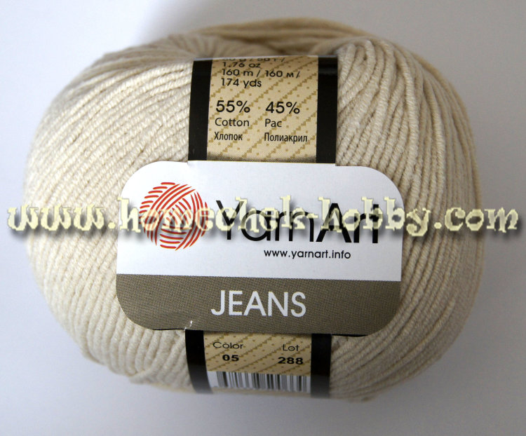 Yarn Art Jeans (Ярн Арт Джинс) 05 светло-бежевый
