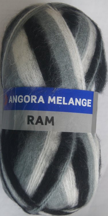 Yarn Art Angora Melang RAM (Ярн Арт Ангора меланж РАМ) 704 серо-черный меланж