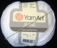 Yarn Art Jeans (Ярн Арт Джинс) 62 белый